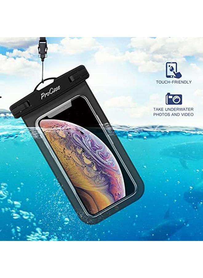 Procases 2 Pack Waterproof Phone Pouch Case Holder 7" Universal Underwater Cellphone Dry Bag For Iphone 15 14 13 Pro Max 12 11 Pro Max Xs Xr X 8 7 Galaxy S23 S22 S21 Pixel Beach Cruise Black - Image 4