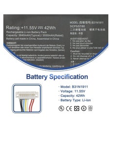 Zexen B31N1911 C31N1911 Laptop Battery Compatible for ASUS VivoBook Flip K413EA K413FA K413FP S433EA S433FA TM420U TM420UA TP420UA TP470EA TP470EZ X413EA X413JA 11.55 42Wh  - Image 2