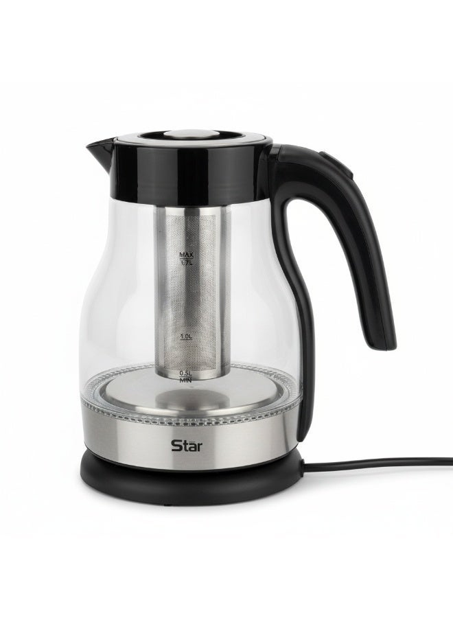Star Electric Glass Kettle 1.7L 1850-2200W - Image 1