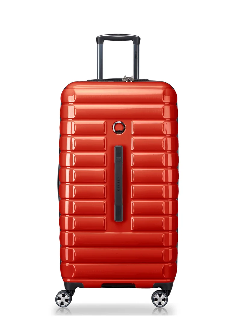 Delsey Shadow 5.0 Expendable Double wheel luggage Trolley Suitcase with Weight Indicator 74.5cm/27.50Inch, 91+9L, 4.6kg, Medium -Red