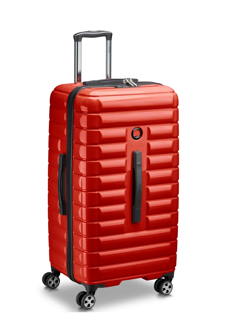 Delsey Shadow 5.0 Expendable Double wheel luggage Trolley Suitcase with Weight Indicator 74.5cm/27.50Inch, 91+9L, 4.6kg, Medium -Red