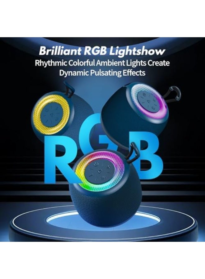 Mini Portable Bluetooth Speaker with 24-Hour Battery Life, LED Lights, TWS Stereo, TF Card Slot, Compact Design for Music Anytime, Anywhere - Image 4