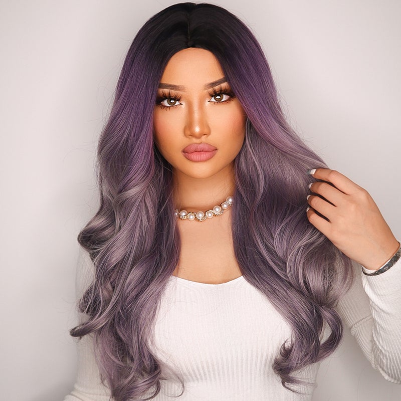 Long Curling Hair Wigs Sexy Wavy Hair Wig with Hair Net Heat Synthetic for Women Cosplay Party Daily Use - Image 1