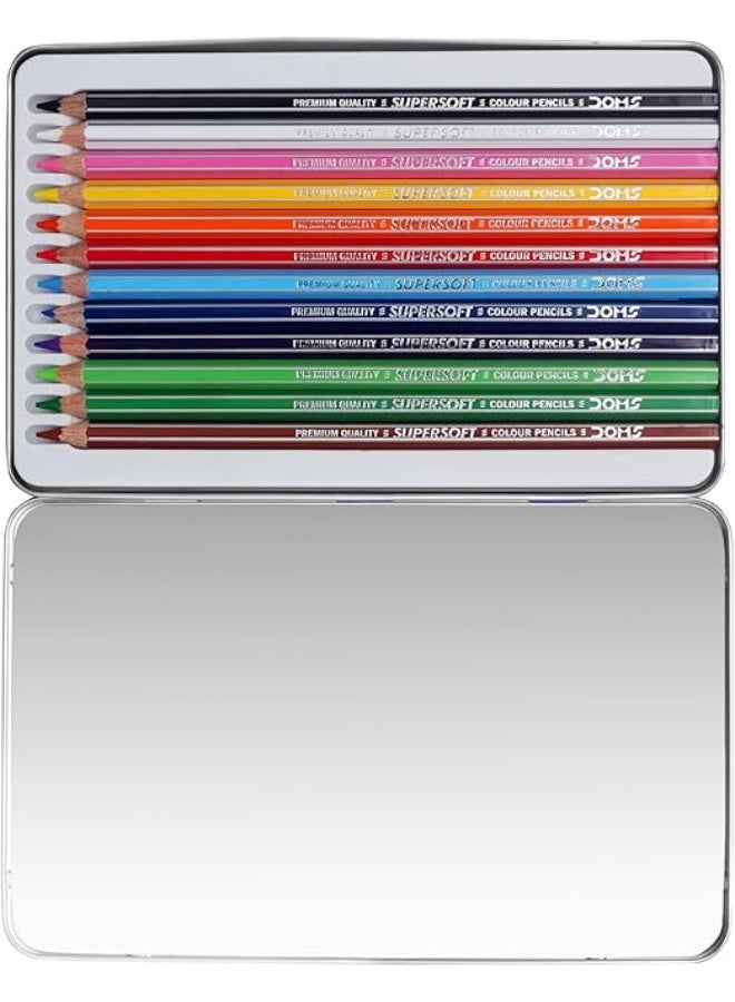 DOMS Colour Pencils 12 Shades | Super Soft | 3.8mm Core | Premium Quality | Export Pack - Image 4