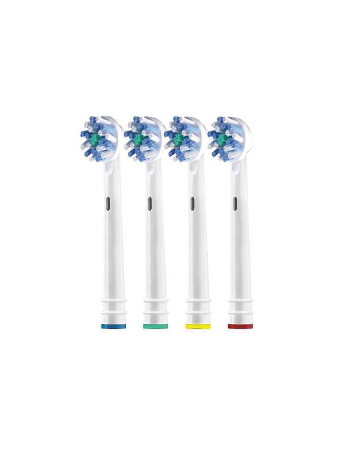 4pcs Replacement Brush Heads Compatible with Braun Oral-B Electric Toothbrushes Sensitive Gum Care Cross Action Brush Heads