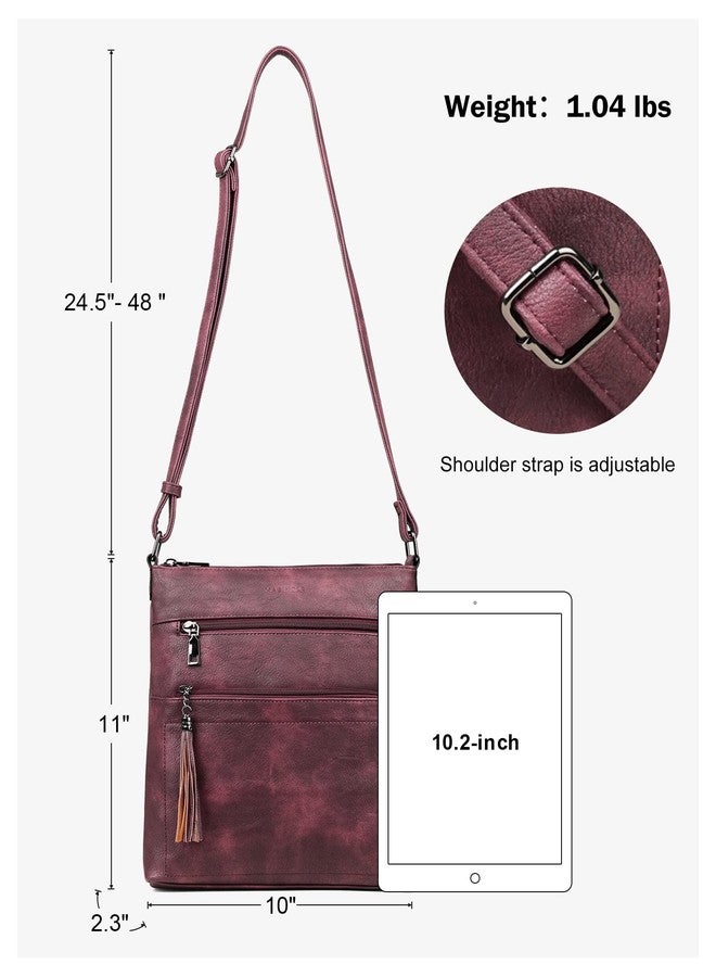 MASINTOR Crossbody Purses for Women, Multi Pocket Casual Crossbody Bag, Adjustable Strap Shoulder Bag with Tassel - Image 4