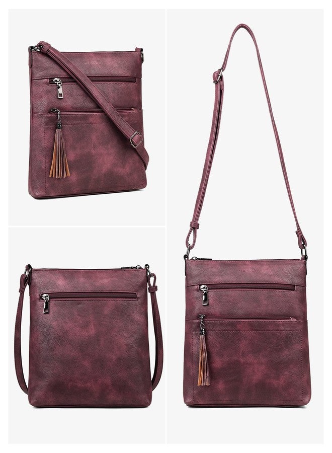 MASINTOR Crossbody Purses for Women, Multi Pocket Casual Crossbody Bag, Adjustable Strap Shoulder Bag with Tassel - Image 5