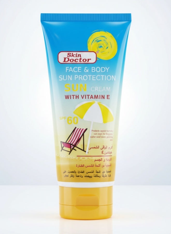Skin Doctor Sun Protection Cream SPF 60 150 grams Face and Body Moisturizing Sunscreen Pure Natural Quality UVA UVB Protection