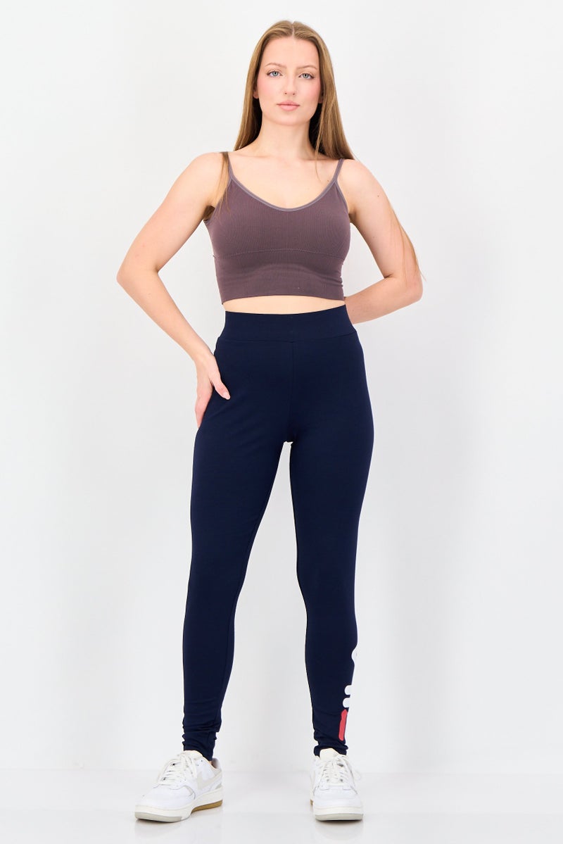 FILA Women Sportswear Fit Training Leggings, Navy - Image 4