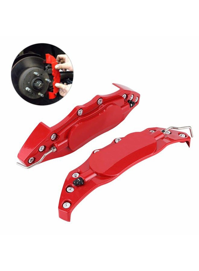 Eujgoov Red Brake Caliper Covers, Secure Fit, Premium Material, Easy Installation, High-grade Taste, Custom Design, Universal, M Size, Precision CNC Engraving, Aerospace-Grade Aluminum, (M) - Image 2