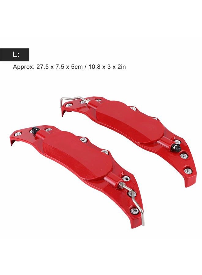 Eujgoov Red Brake Caliper Covers, Secure Fit, Premium Material, Easy Installation, High-grade Taste, Custom Design, Universal, M Size, Precision CNC Engraving, Aerospace-Grade Aluminum, (M) - Image 4