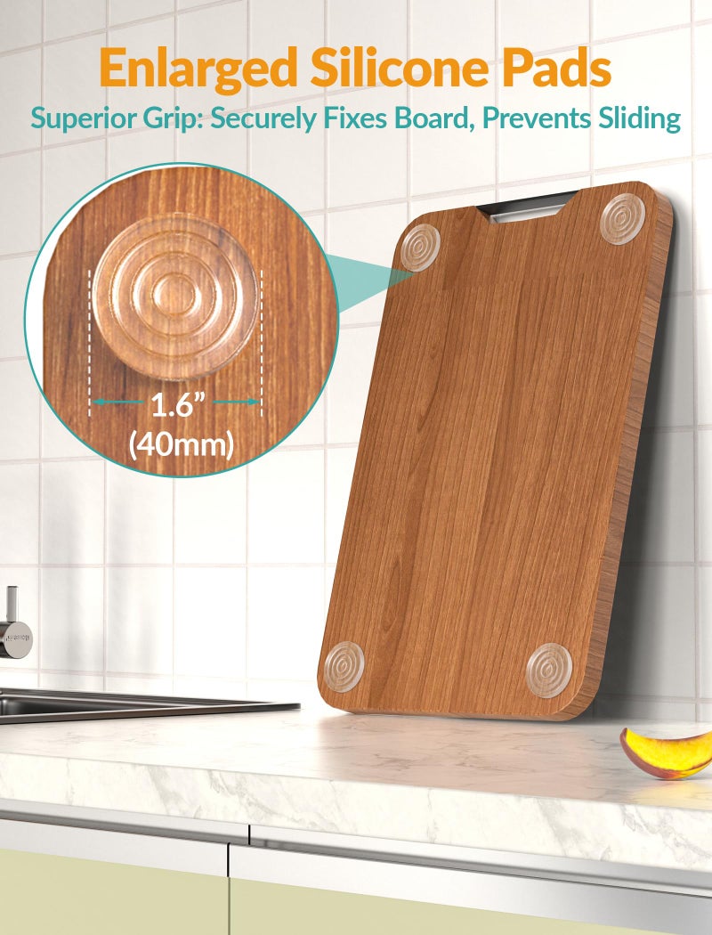 NiHome 16-Pack 1.6 Inch Round Non-Slip Cutting Board Feet, Self-Adhesive Silicone Pads, No Screws Needed, Reusable & Washable Gripper Pads for Trays, Furniture, Chairs - Image 5