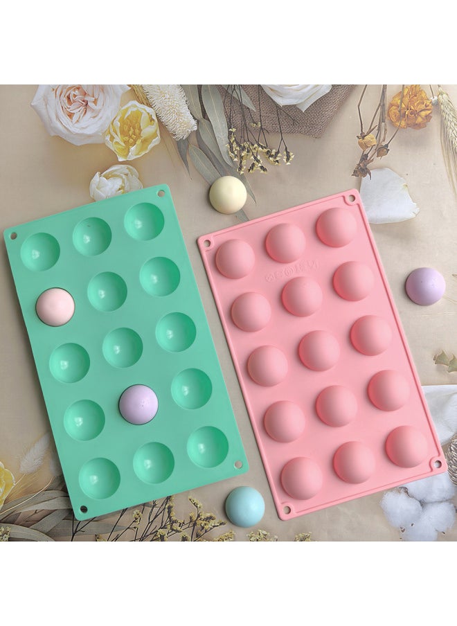 Generic - 24 Even Small Semicircle 437 Chocolate Cake Silicone Mold Jelly Egg Tart Bread Mold Baking Tools-Color:Random Color (color Can Be Noted) - Image 1