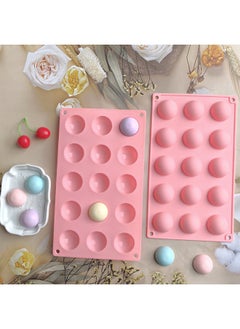 24 Even Small Semicircle 437 Chocolate Cake Silicone Mold Jelly Egg Tart Bread Mold Baking Tools-Color:Random Color (color Can Be Noted)