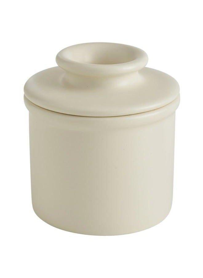 Butter Bell The Original Butter Bell crock by L Tremain, a Countertop French Ceramic Butter Dish Keeper for Spreadable Butter, Ivory Matte - Image 1