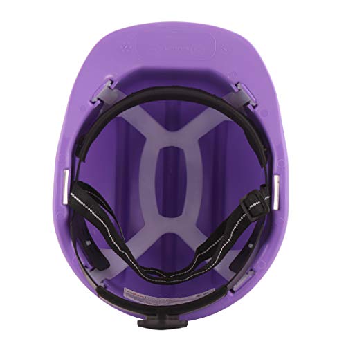 KARAM PN521 Safety Helmet for Men Construction Helmet | Ratchet Type Adjustment with Adjustable Chin Strap | Work Helmet with Side Slot for Attachment | is:2925:1984 Certified | Violet - Image 2