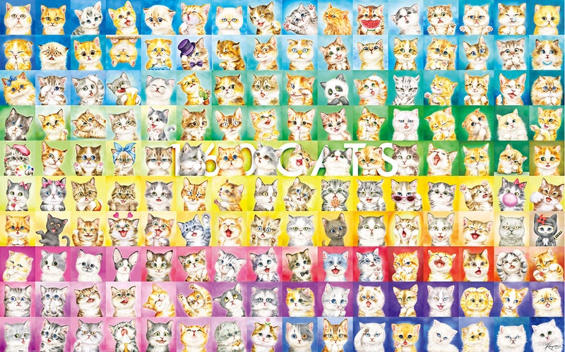 Pintoo Jigsaw Puzzles 4000 Piece for Adults Kayomi 160 Cats Beautiful Plastic Puzzle for Home Decor Zero Dust Easy Storage H2090 - Image 3