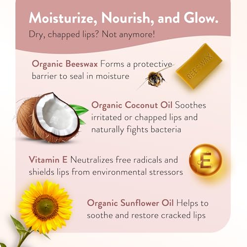 Moroccan Magic Organic Lip Balm Variety 3 Pack | Rose, Peppermint Eucalyptus, Lemon Thyme | Ultra Hydrating Argan and Essential Oils | Smooth Application | Non-Toxic Cruelty Free | Natural Gift Set - Image 3