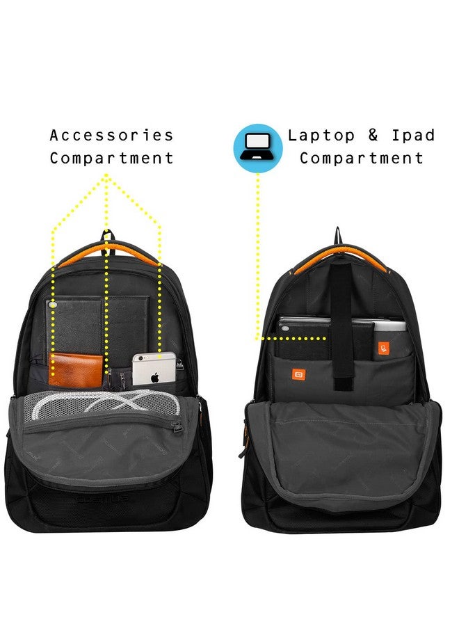 COSMUS Sliden 38L Black Laptop Backpack With 2 Compartments - Image 5