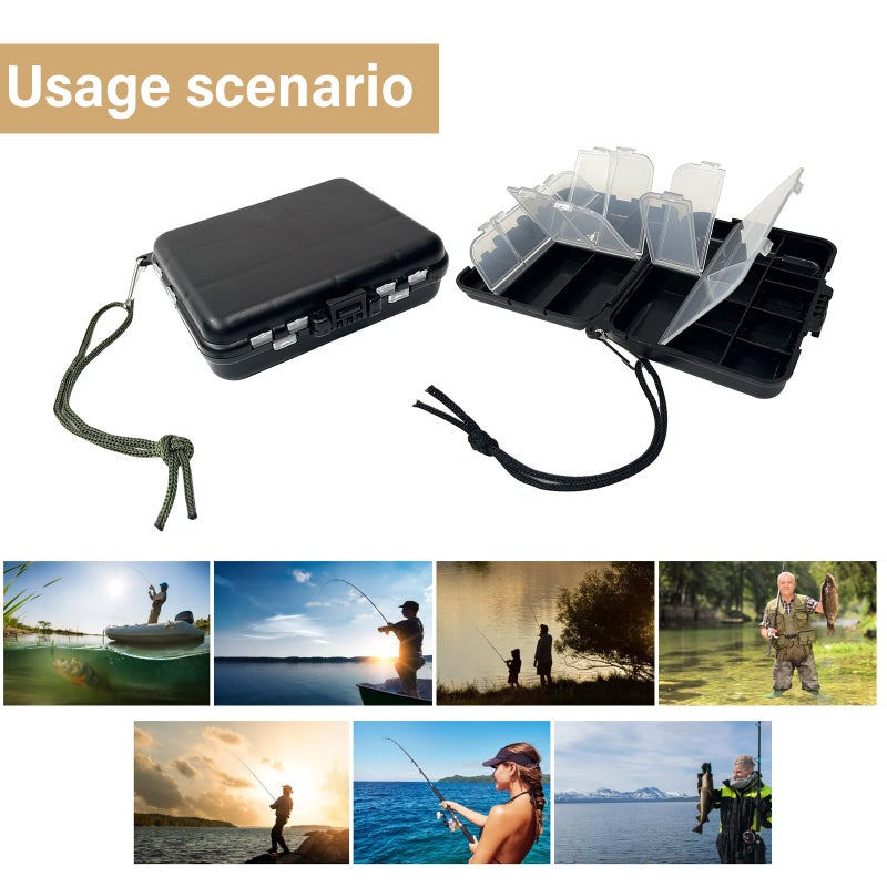 2 Pcs Fishing Tackle Box Small Lures Hooks Storage Container Accessory Case - Image 4
