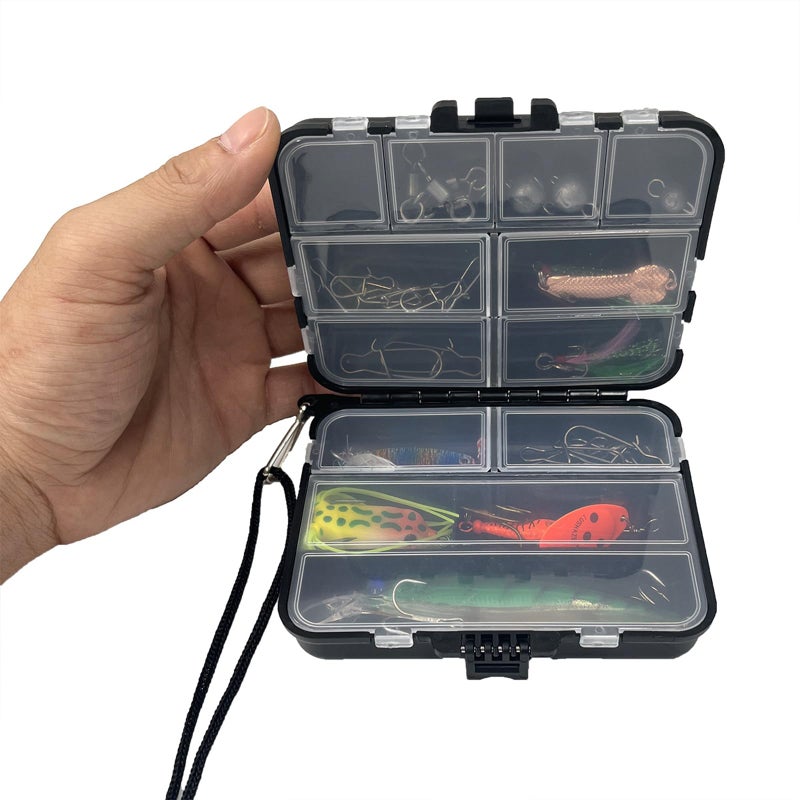 2 Pcs Fishing Tackle Box Small Lures Hooks Storage Container Accessory Case - Image 3