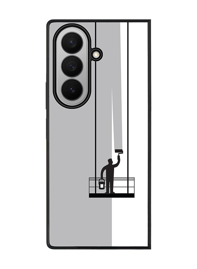 Stylizedd For Samsung Galaxy Z Fold7 Case,Slim fit Camera Protection, Shockproof Thin Phone cover  - Paint Hanger (Grey)