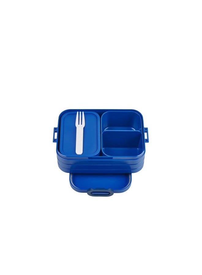 Mepal Bento Box Midi - For 2 Sandwiches or 4 Slices of Bread - Lunch Box for Small Snacks & Leftovers - Adults - Vivid Blue - Image 1