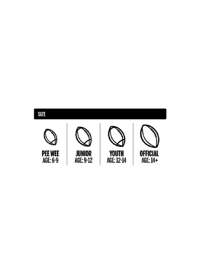 Wilson Wilson NFL MVP Football with Pump and Tee - Junior Size, Brown  - Image 3