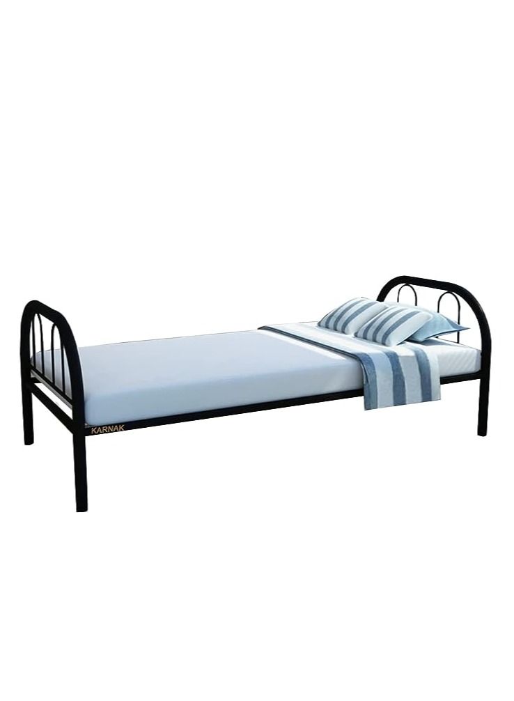 Karnak Single Metal Steel Bed Dimension 90x190 Centimeters  (Black) - Image 3