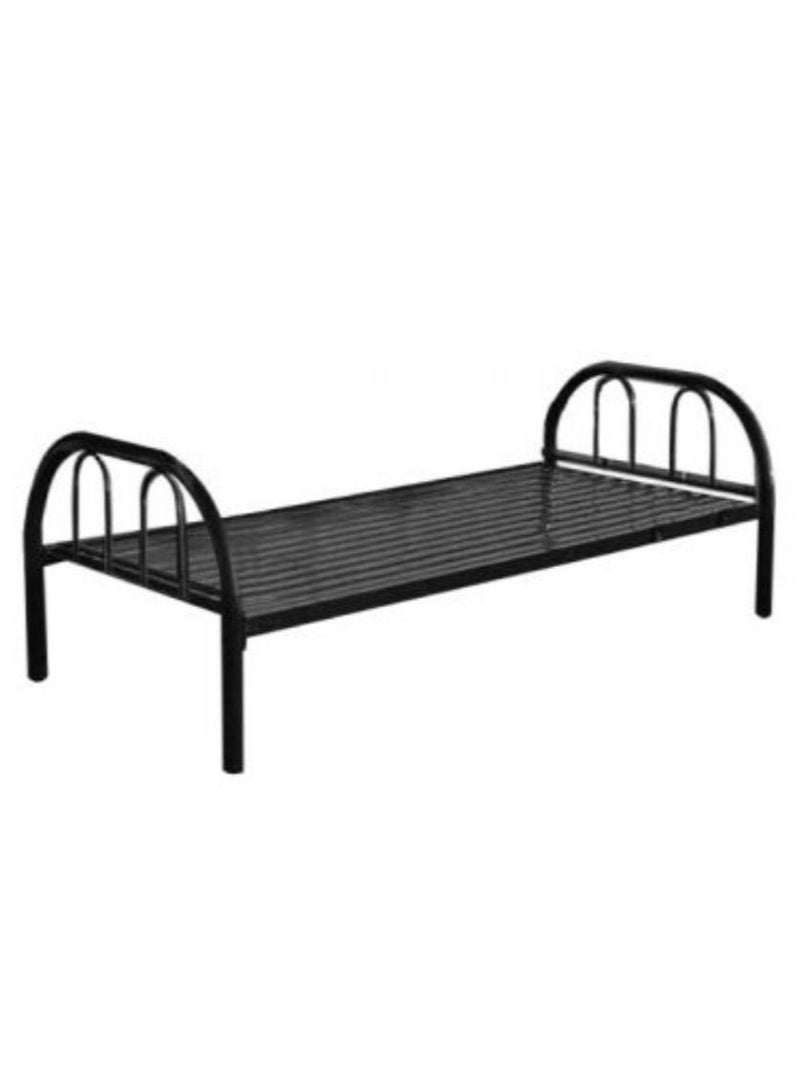 Karnak Single Metal Steel Bed Dimension 90x190 Centimeters  (Black) - Image 2