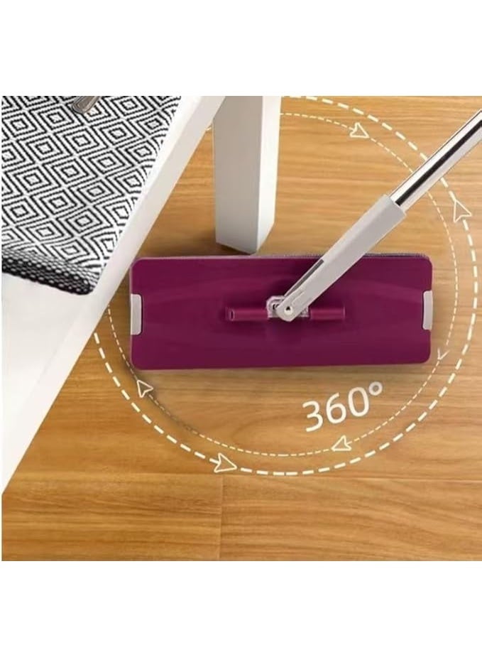 TAJ BAZAAR Ordinary hexagonal Floor mop with Bucket, Flat Squeeze Cleaning Supplies, and Two Reusable Pads with a 360° Flexible mop Head Wipes for a Clean, Home Office Floor - Image 2