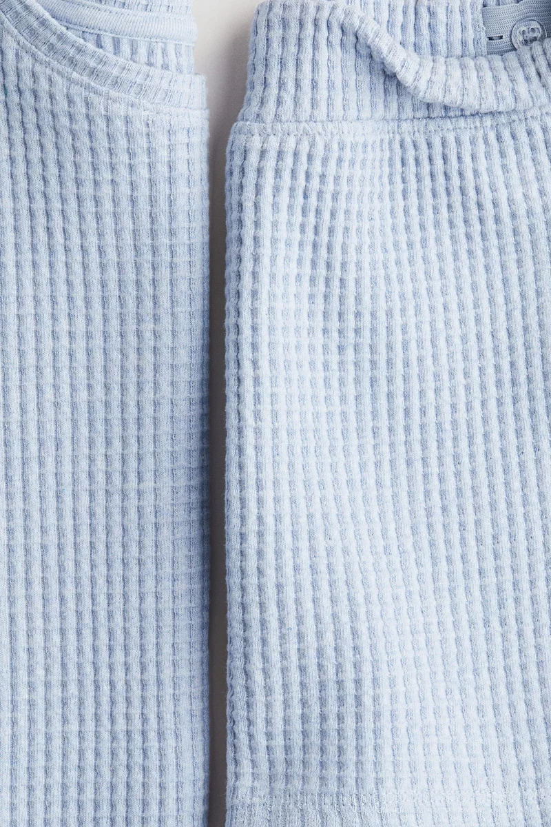 H&M 2-piece waffled jersey set