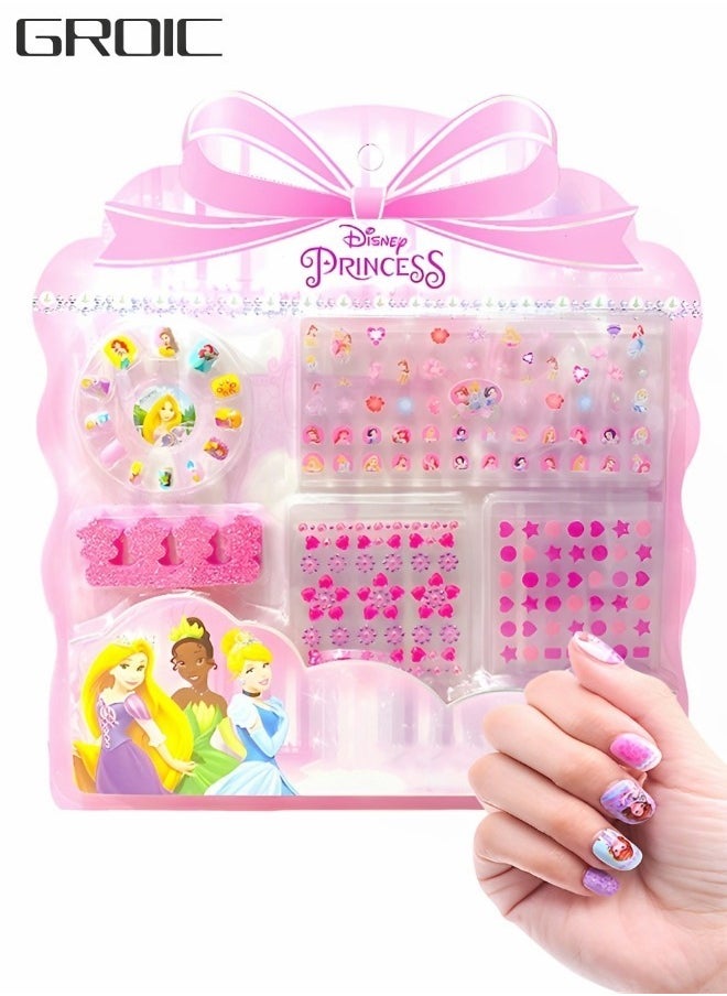 GROIC Kids Stickers,Design Kit with Art Stickers & Makeup Craft Kits for Girls Kids,Self Adhesive Decor,Art Activity Set,Girls Dress Up Toys  - Image 1