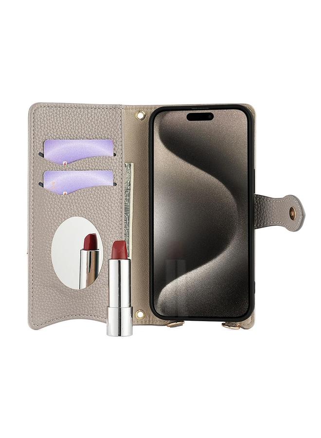 S-TOP Case For iPhone 16 Pro Max Crossbody Chain Fishtail Litchi Leather Phone Case - Image 3