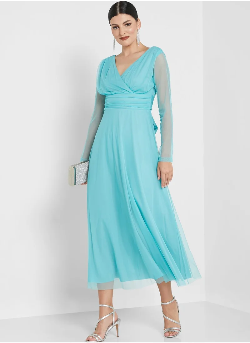 Khizana Plunge Flared Dress