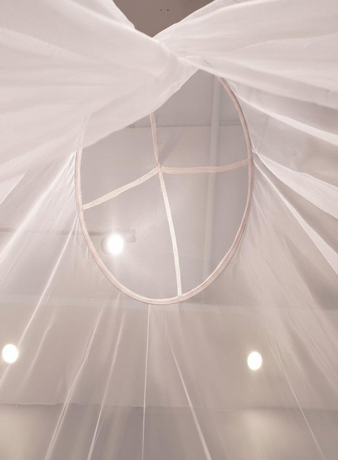 Akiky Bed Canopy with Lights White Bed Canopy for Girls Princess Canopy Bed Curtains for Twin to King Size Bed Dreamy Mosquito Netting for Indoor Outdoor, Bedroom Accessories - Image 3