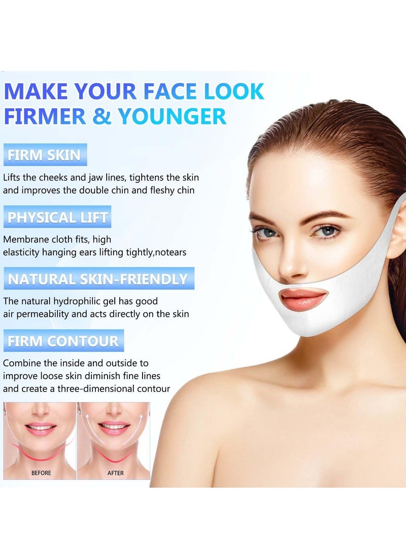 Generic - Double Chin Mask Reusable, 5Pcs Lifting Face Mask,Double Chin Mask, V Line Lifting Mask for All Skin Types,V Shape Face Lift Mask for Lifting and Firming the Face - Image 1
