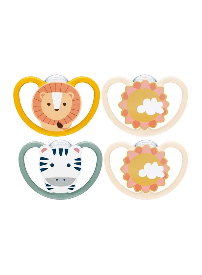 نوك لهاية سيليكون فضاء قطعتين ٦-١٨ شهر - Image 1