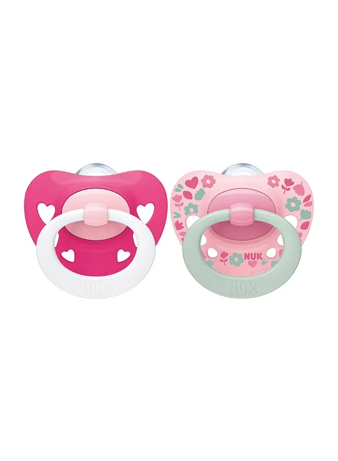 NUK Pacifierfier Silicone  Space 2-Pieces 6-18M