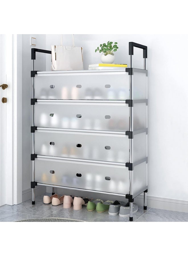 5-Tier Shoe Rack with Dustproof Layer Covers Sturdy Holds up to 30-38 Pairs Space-Saving Shoe Organizer for Closet Entryway Bedroom Durable Shoe Storage Shelf for Men Women Kids Shoes - Image 1