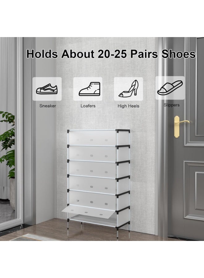 5-Tier Shoe Rack with Dustproof Layer Covers Sturdy Holds up to 30-38 Pairs Space-Saving Shoe Organizer for Closet Entryway Bedroom Durable Shoe Storage Shelf for Men Women Kids Shoes - Image 4