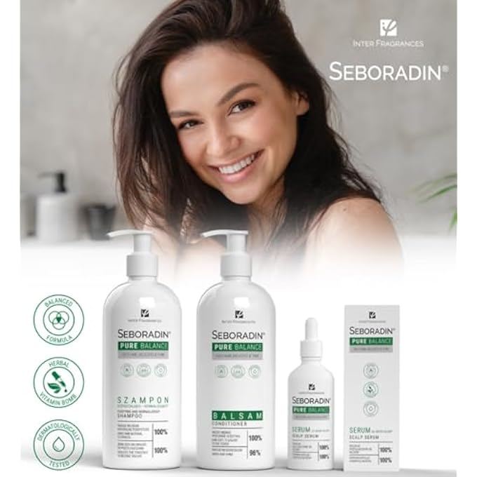Seboradin SHAMPOO FOR THIN FINE HAIR PRONE TO GREASINESS MOISTURIZING VOLUMIZING CLEANSING NORMALIZING VEGETABLE GLYCERIN EXTRACTS OF NETTLE HORSETAIL ROSEMARY SAGE PURE BALLANCE 400 ML - Image 2