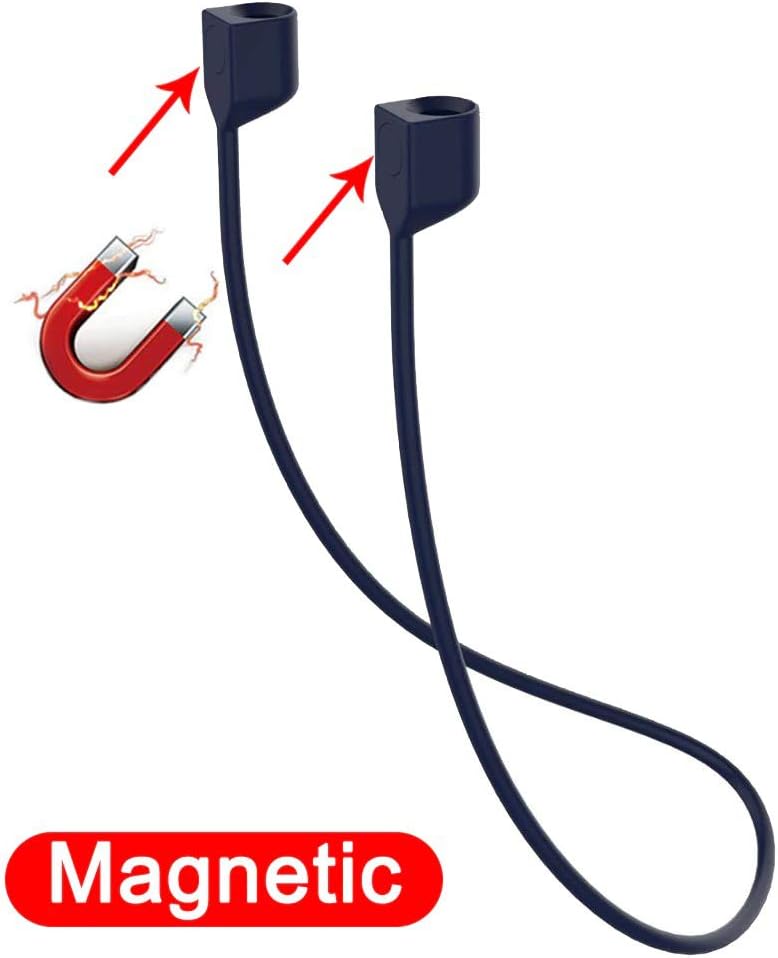 SOLDOUT ™ Anti Lost Silicone Magnetic Rope Earphone Strap For TWS Bluetooth Earphones Compatible With AirPods 2 3 Pro Accessories (Black) - Image 1