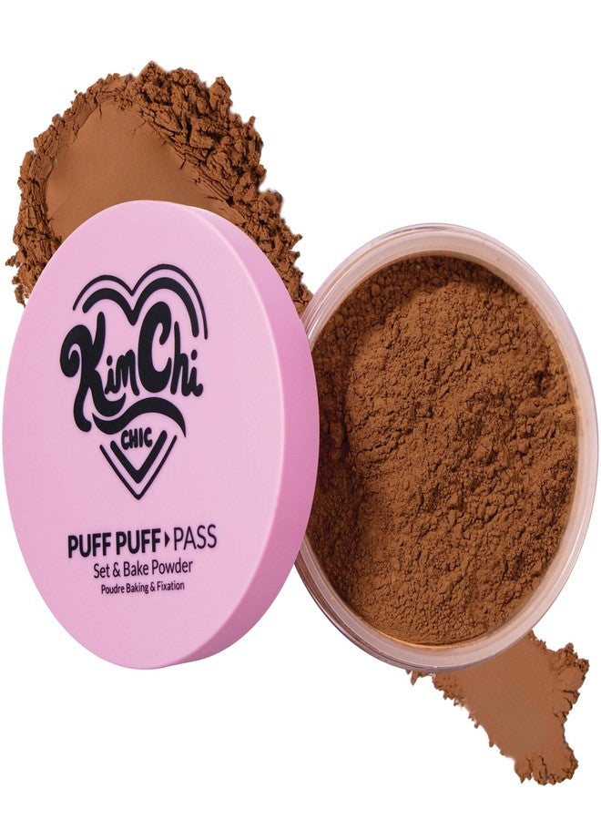 Kimchi Chic KimChiChic Beauty Puff Puff Pass Set and Bake Setting Powder for Makeup, Extra Fluffy Loose Face Powder Poof, Soft Natural Face Makeup for Uneven Skin Tone, 07 Cocoa - Image 1