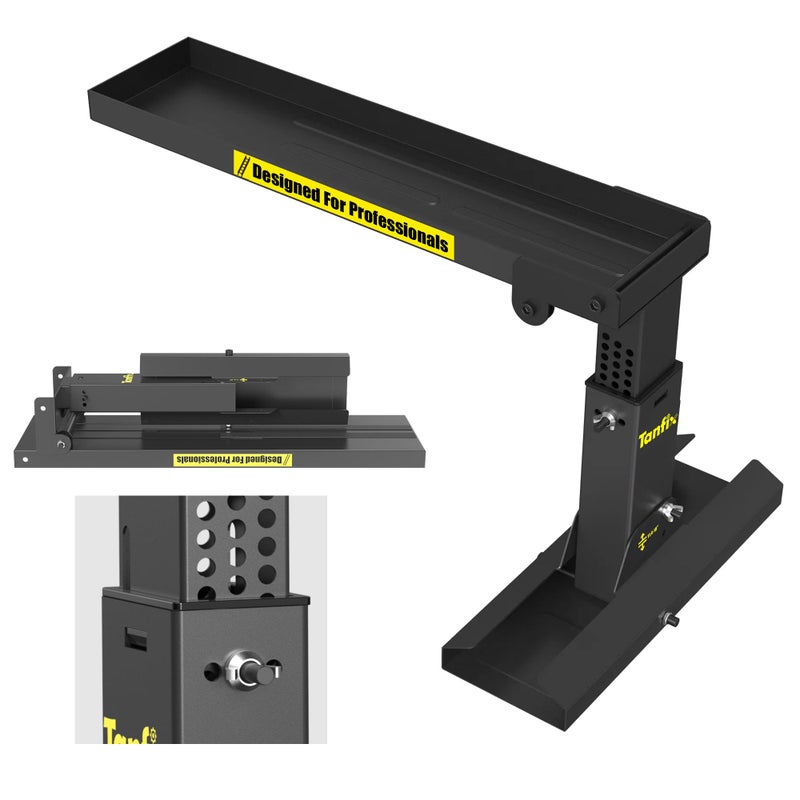 Tanfix Foldable | Heavy-Duty Ladder Extender Pro, High Strength Steel Material Design Ladder Extension Pro for Stairs w/Non-Slip Mat, 11.4-18" Adjustable Height, Applicable Ladder Feet Spacing 25" - Image 4