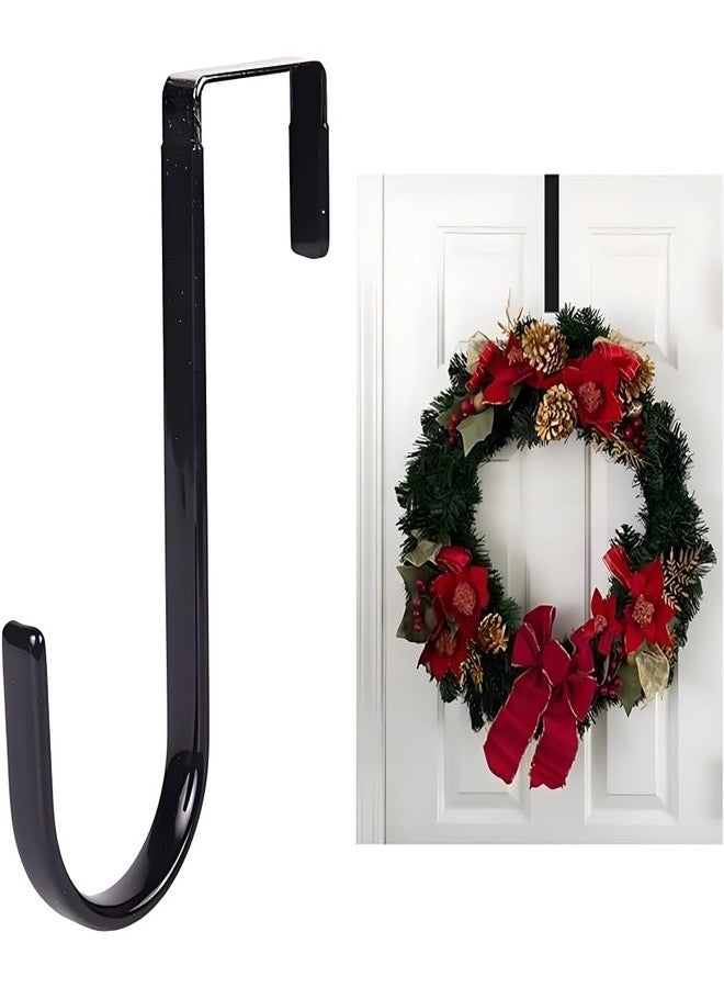 Zenarao Wreath Hanger - Strong Bearing Fall Wreath Christmas Halloween Decorations Carbon Steel Wreath Door Hook 5" Height Wreath Hangers, Home Décor Accents - Image 1
