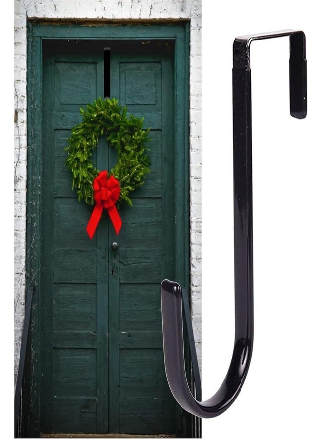 Zenarao Wreath Hanger - Strong Bearing Fall Wreath Christmas Halloween Decorations Carbon Steel Wreath Door Hook 5" Height Wreath Hangers, Home Décor Accents - Image 4