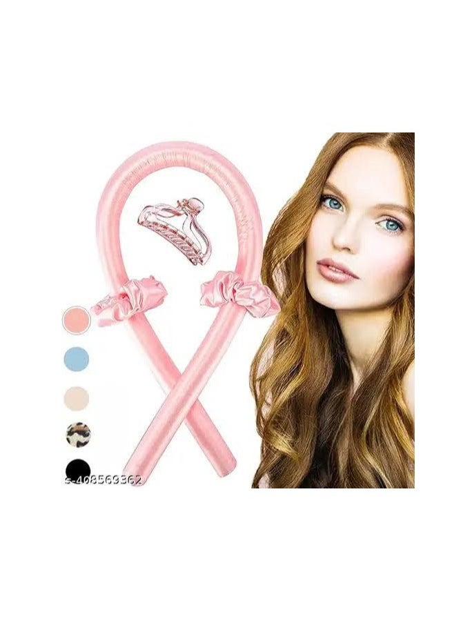 Generic Heatless Hair Curlers – No Heat Satin Curling Rod Headband Set for Long Hair to Sleep In with Hair Clip and Scrunchies, Overnight Soft Lazy Curly Hair Accessories for Women Natural Curly Hair 1PC (RANDOM COLOR)  - Image 2