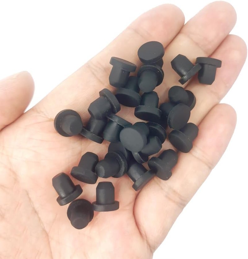 Alamic 50 PCS Silicone Plugs Rubber Hole Plugs 1/4" Diameter Rubber Stopper for Round Holes Waterproof Hole End Covers Soft Flexible Stopper Sealing Plugs Pipe Holes Test Tube Plugs - Image 5