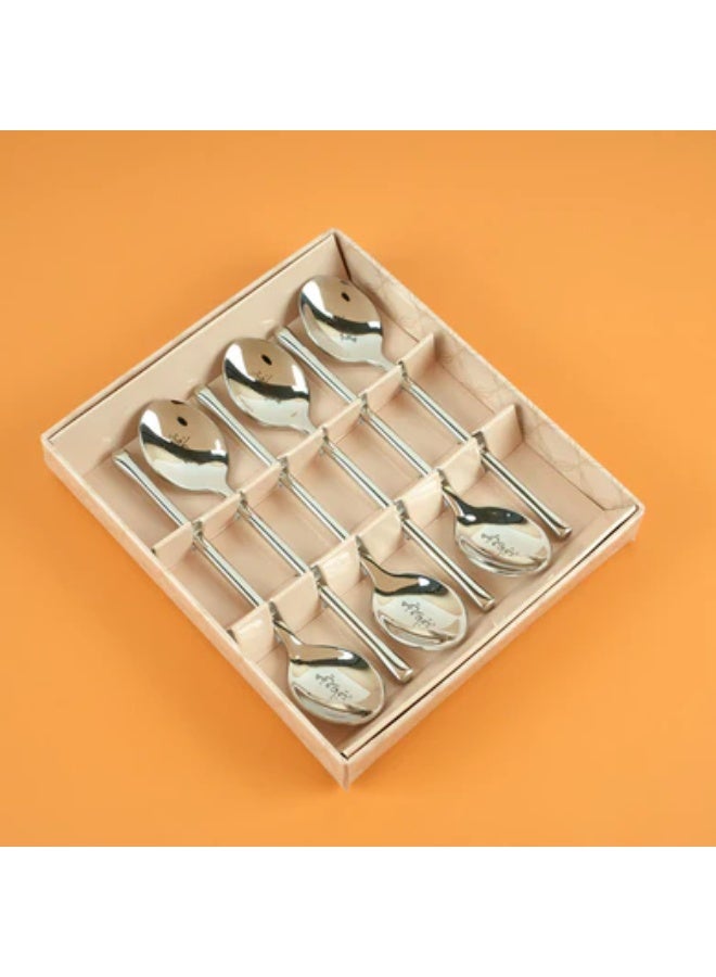 Diva Lady Luxury Spoon Set – 6 Elegant Stainless Steel Tea Spoons with a Modern Touch - Image 2